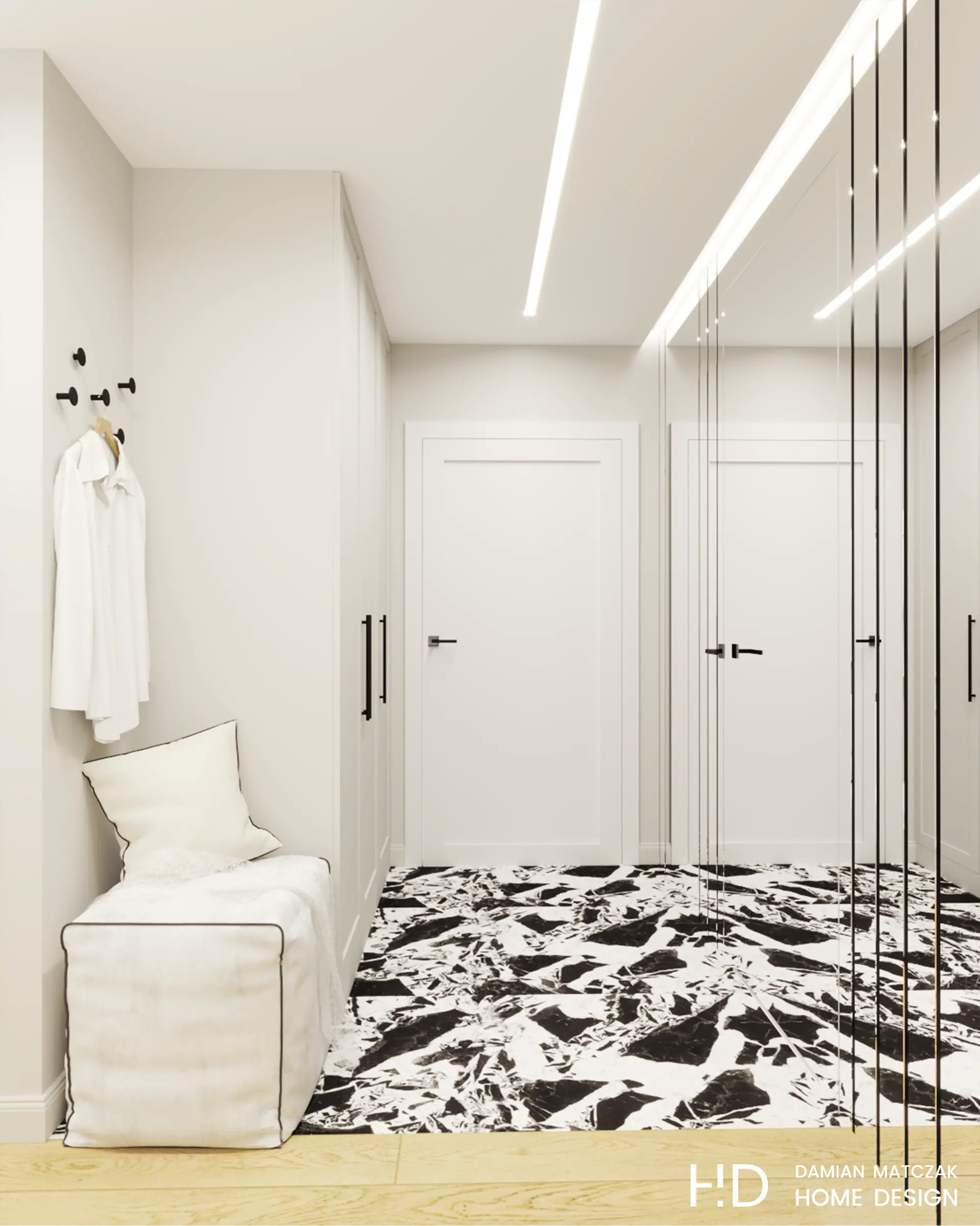 70 metrowe mieszkanie w stylu nowojorskim | Proj: Damian Matczak Home Design