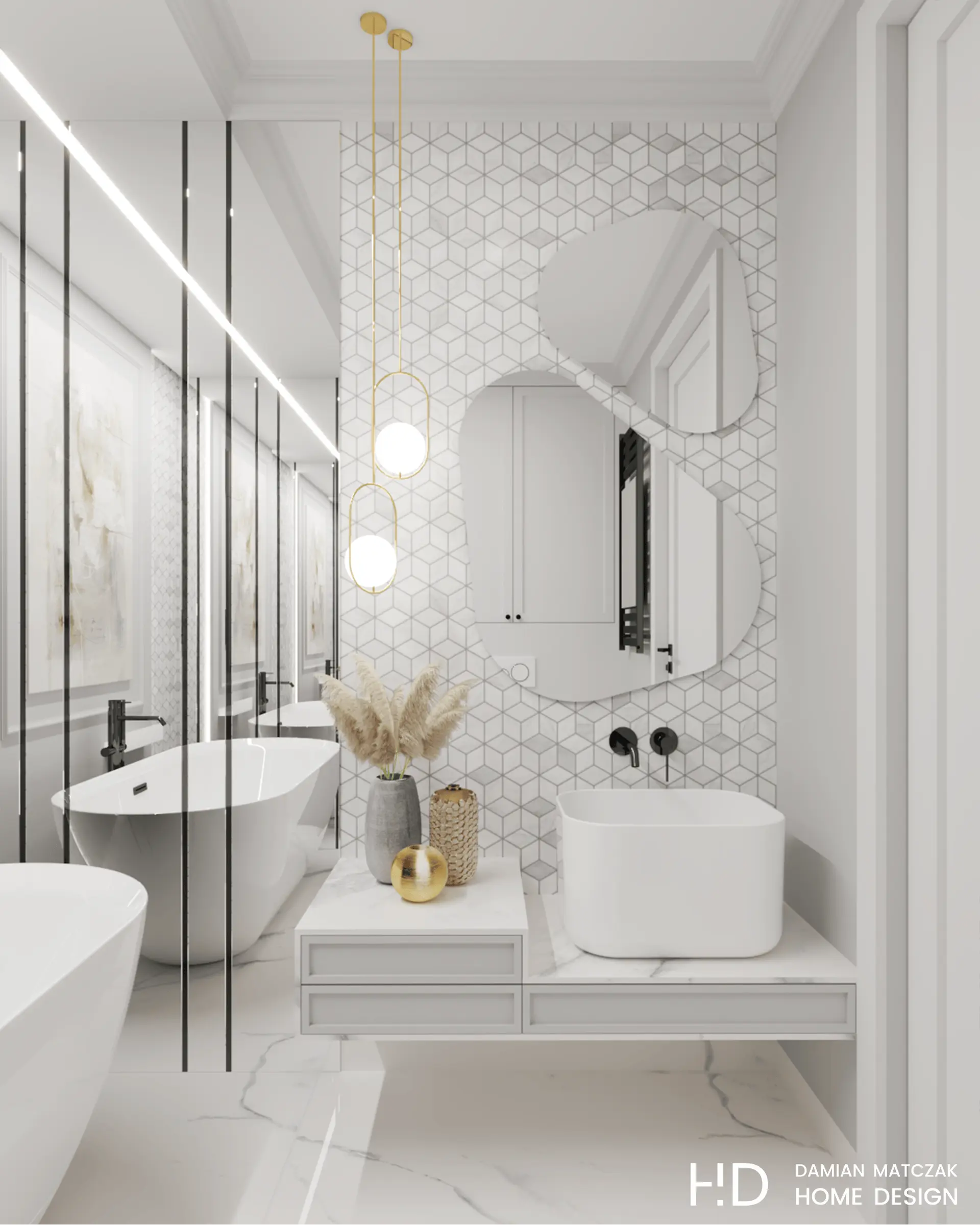 70 metrowe mieszkanie w stylu nowojorskim | Proj: Damian Matczak Home Design