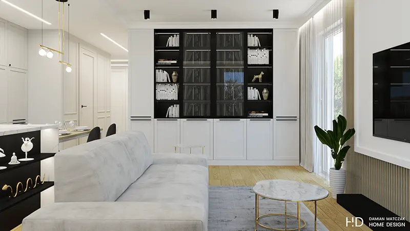 70 metrowe mieszkanie w stylu nowojorskim | Proj: Damian Matczak Home Design