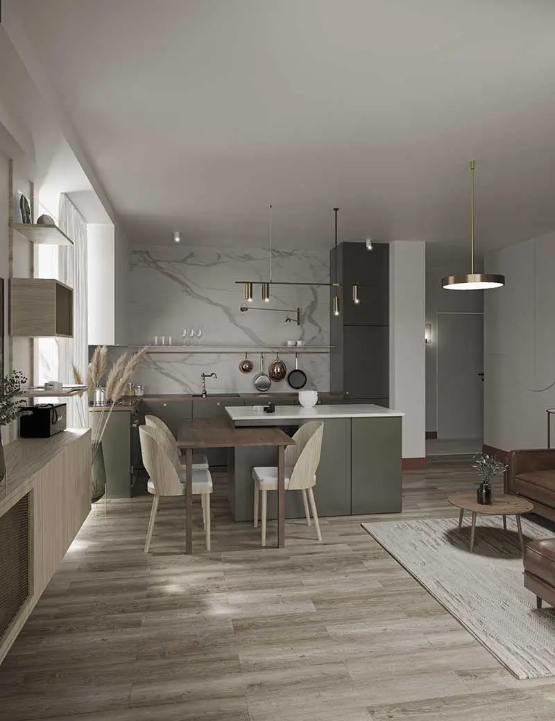 PROJEKT DOLINA MOKOTÓW - ODWAŻNE KOLORY I SUBTELNE ŁUKI