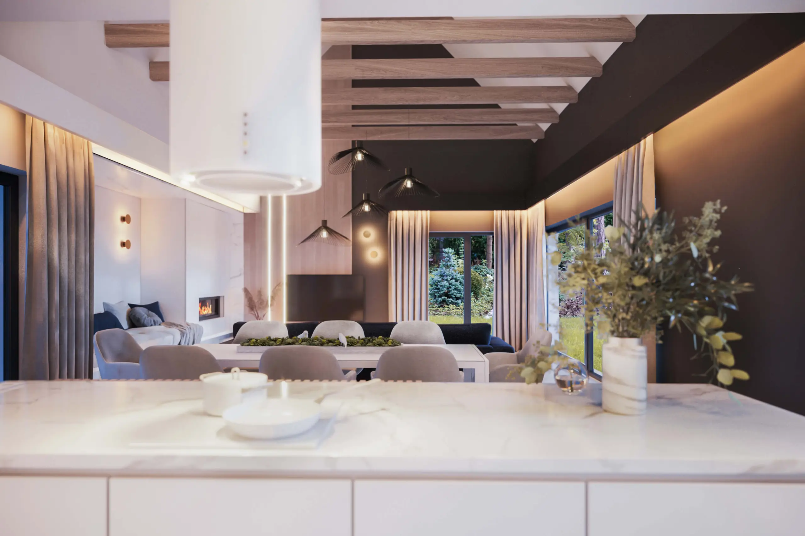 Przytulny dom w typie nowoczesnej stodoły | Proj: FOORMA Pracownia Architektury Wnętrz