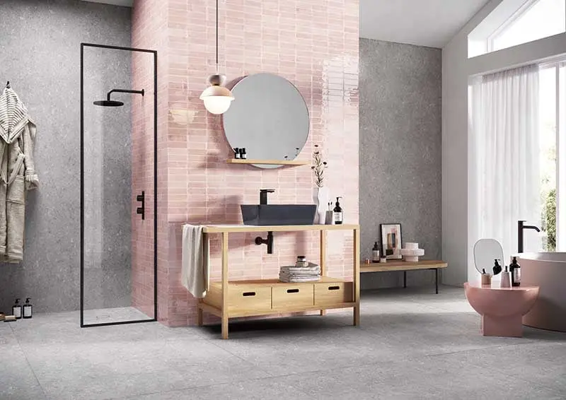 Delikatny i subtelny blask płytek Sartoria TBRICK