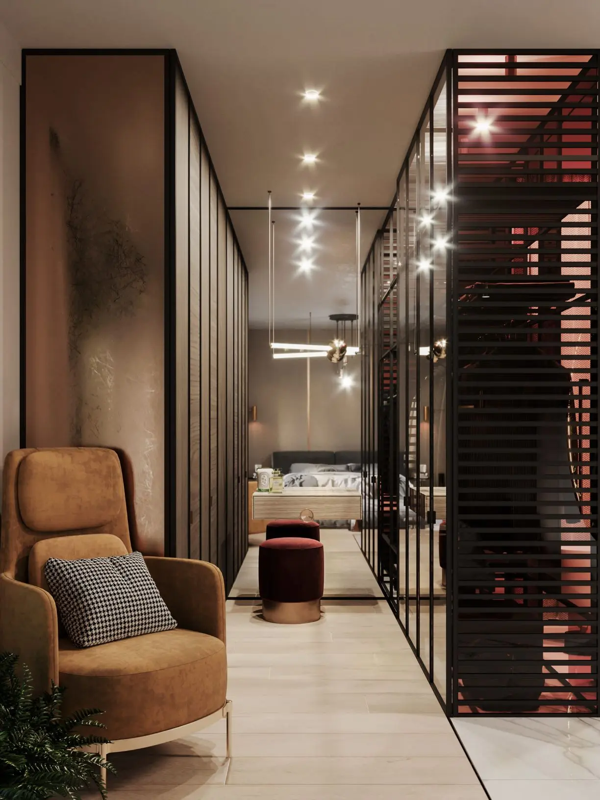 Dom nad jeziorem w kolorach natury | Proj: modeko.studio