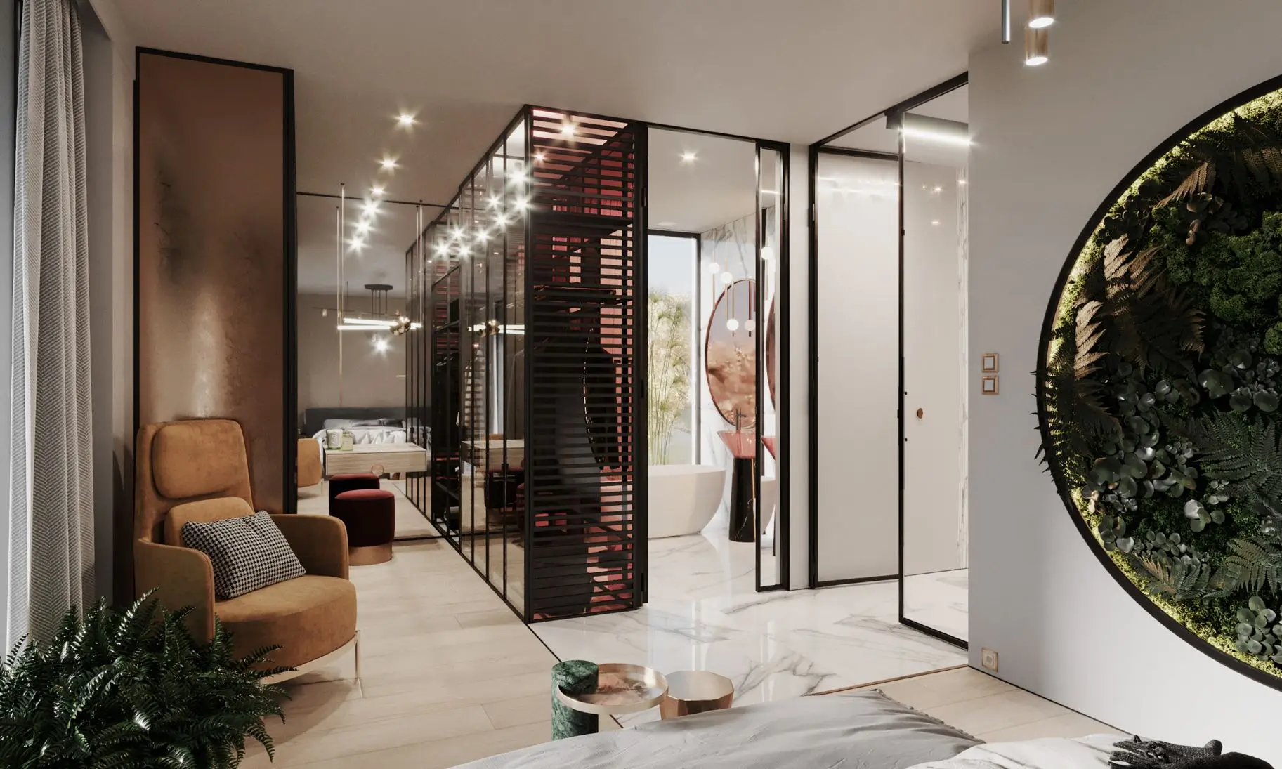 Dom nad jeziorem w kolorach natury | Proj: modeko.studio