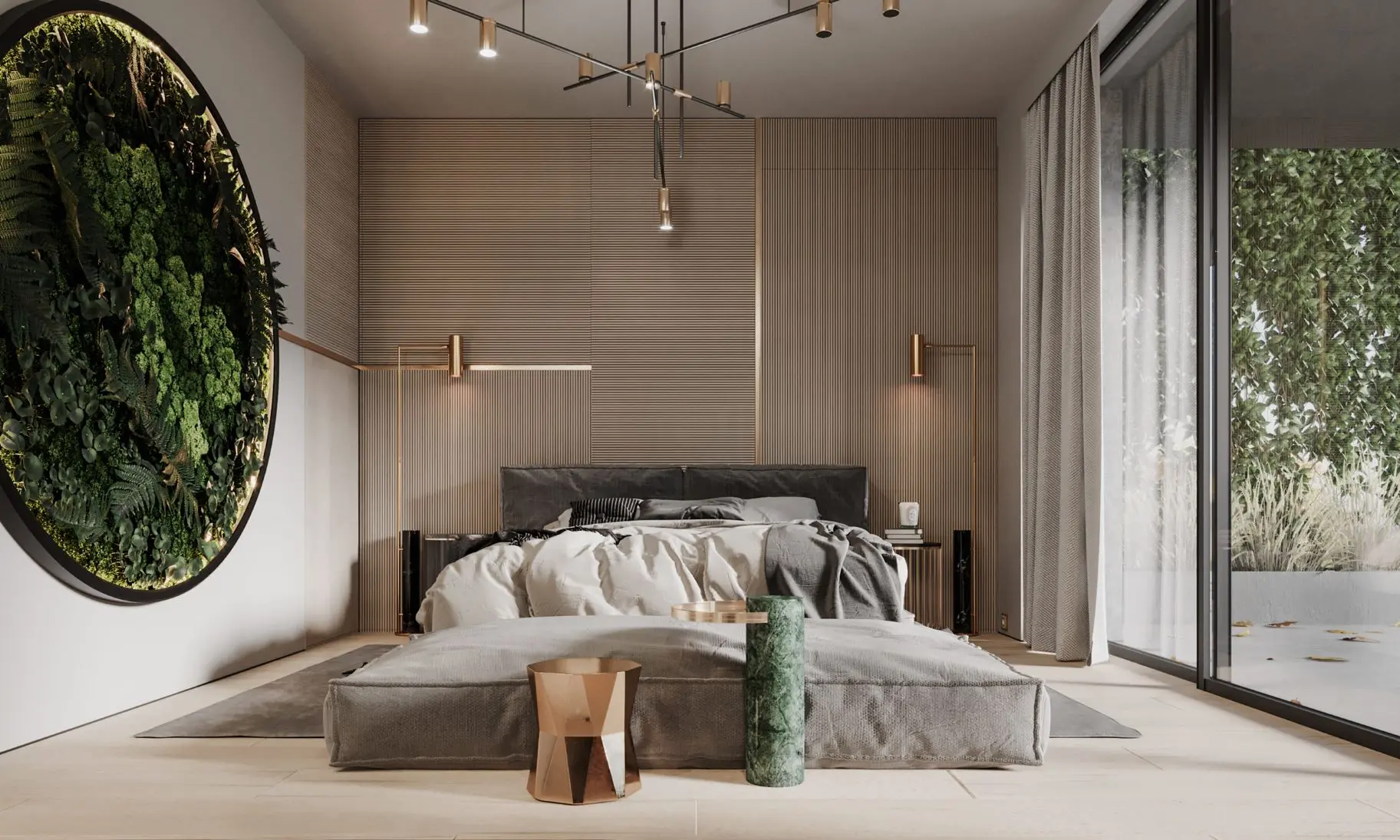 Dom nad jeziorem w kolorach natury | Proj: modeko.studio