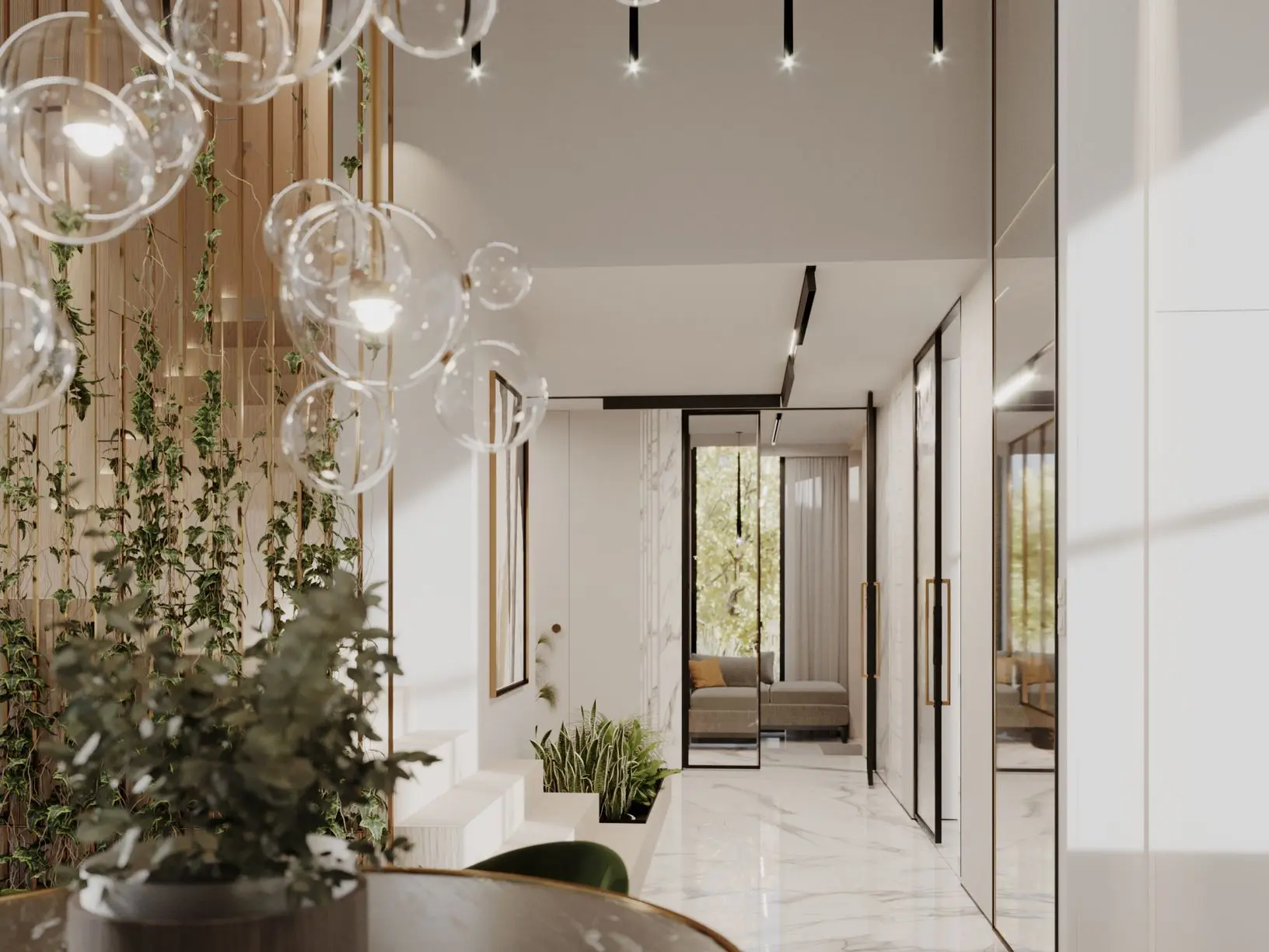 Dom nad jeziorem w kolorach natury | Proj: modeko.studio