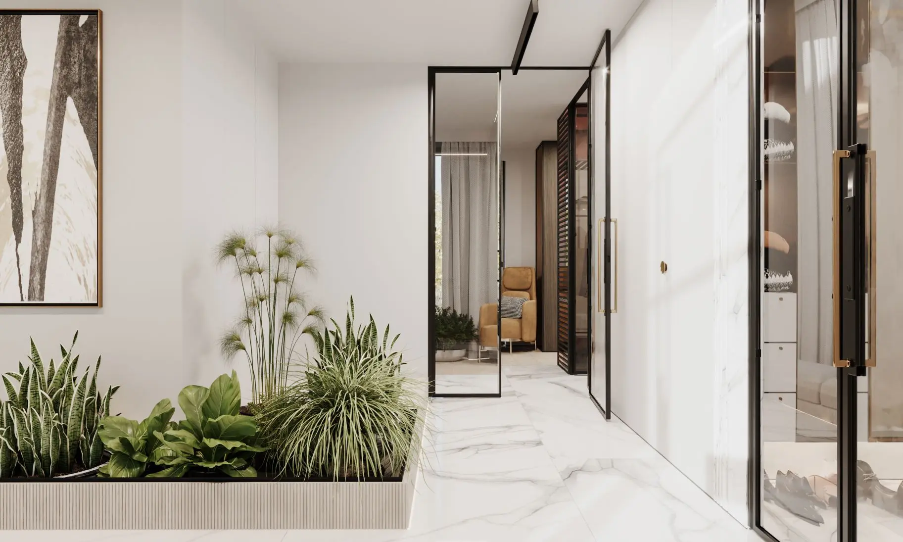 Dom nad jeziorem w kolorach natury | Proj: modeko.studio