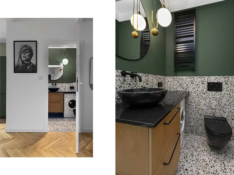 Pomysł na zieloną łazienkę . | Julia Zembrzuska | Studio METRY