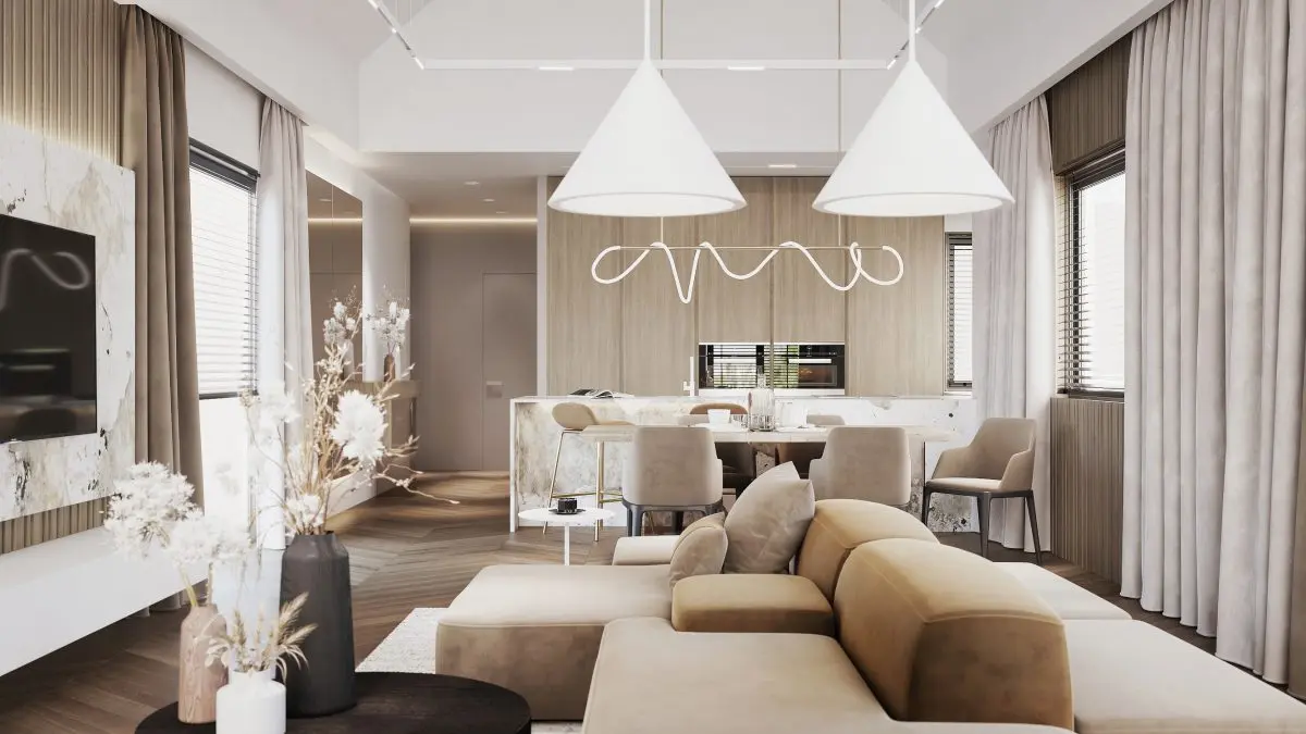 Modern Style w 194 metrowym domu | Proj: Hedo Architects