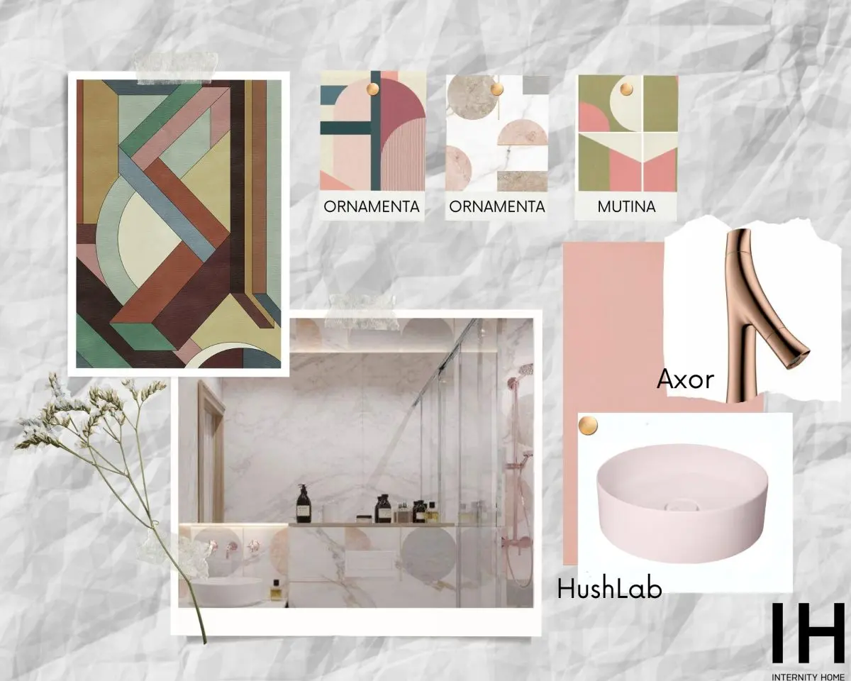 Koncept na łazienkę – płytki w geometryczne wzory