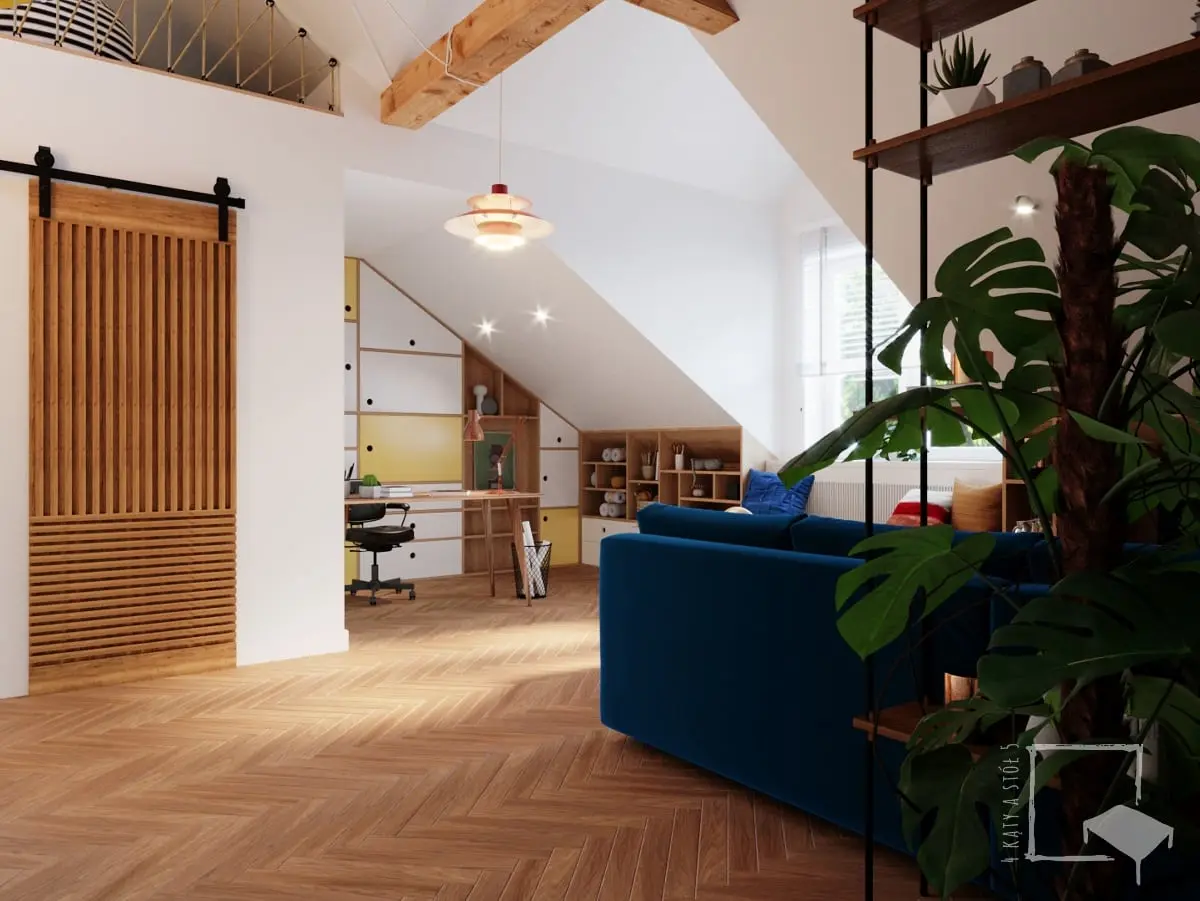 Projekt wnętrz: 4 kąty a stół 5 Pracownia Projektowa Ewelina Białobrzewska