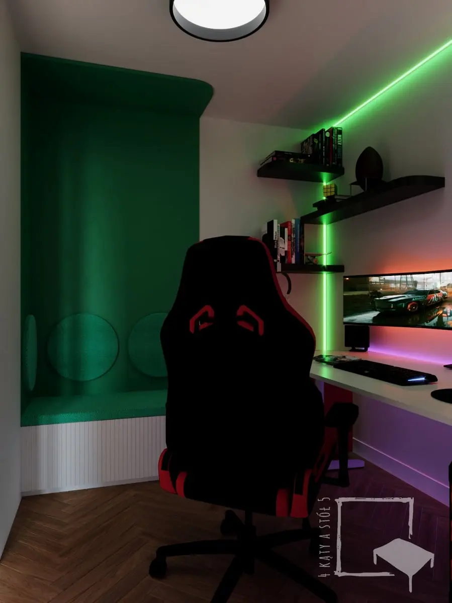 Projekt wnętrz: 4 kąty a stół 5 Pracownia Projektowa Ewelina Białobrzewska