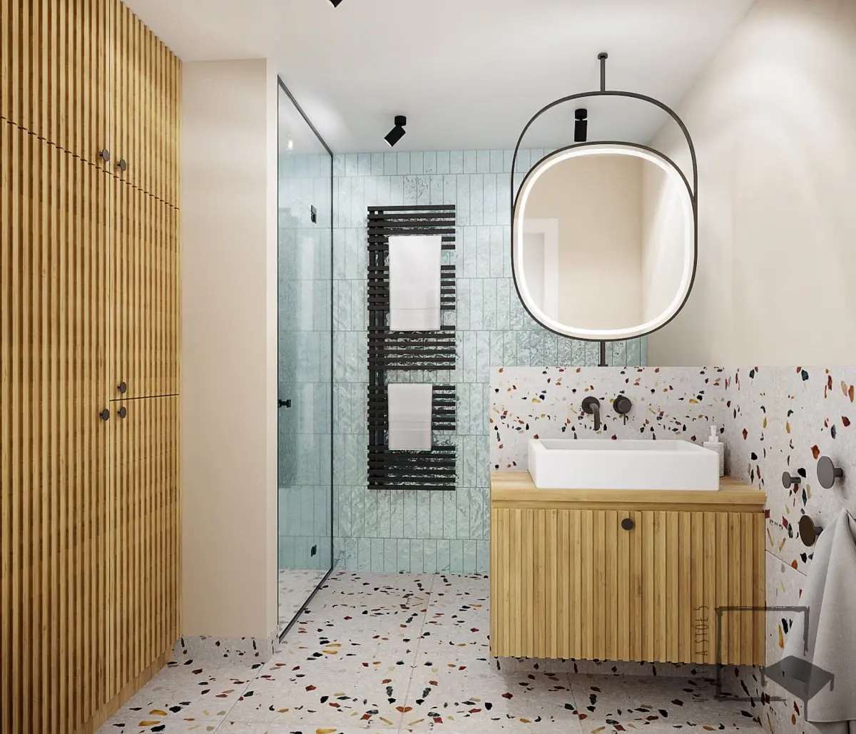 Projekt wnętrz: 4 kąty a stół 5 Pracownia Projektowa Ewelina Białobrzewska