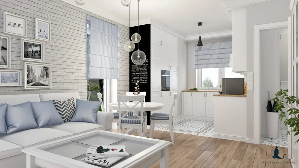 Salon w 100 metrowym domu