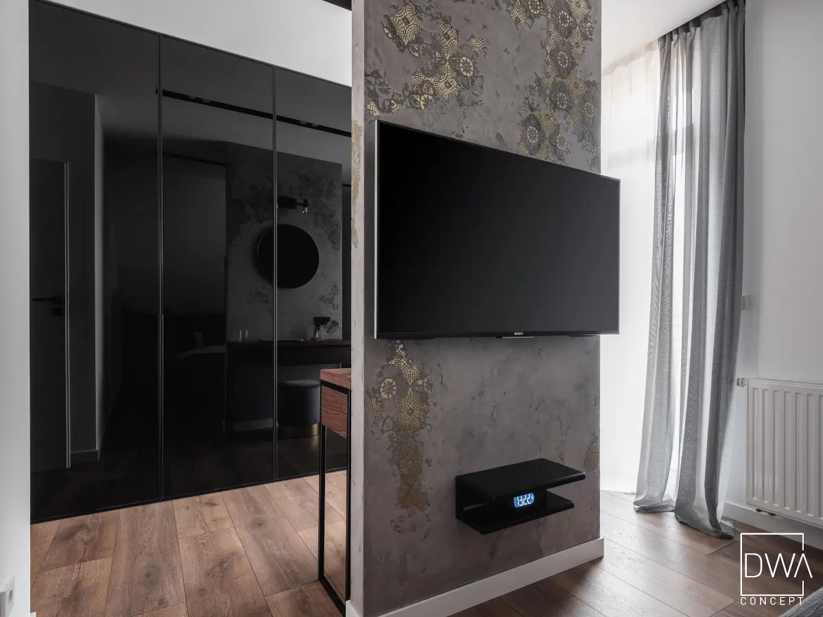 Sypialnia z garderobą | proj. DWAconcept | zdj. Przemysław Kuciński ( niewformie.pl)