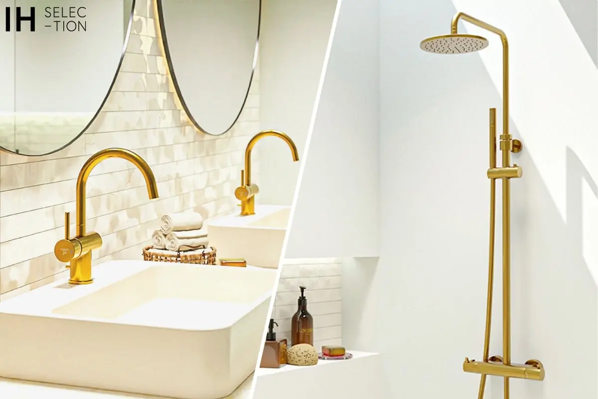 złota armatura łazienkowa