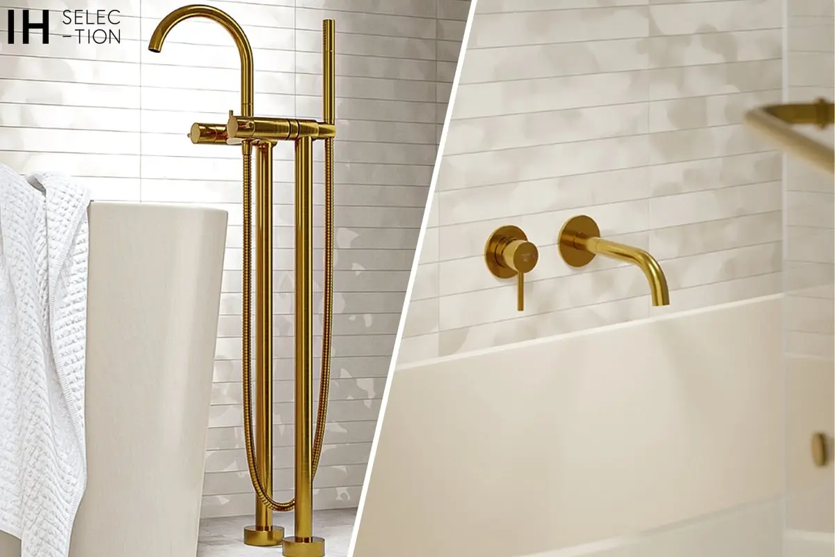 złota armatura łazienkowa