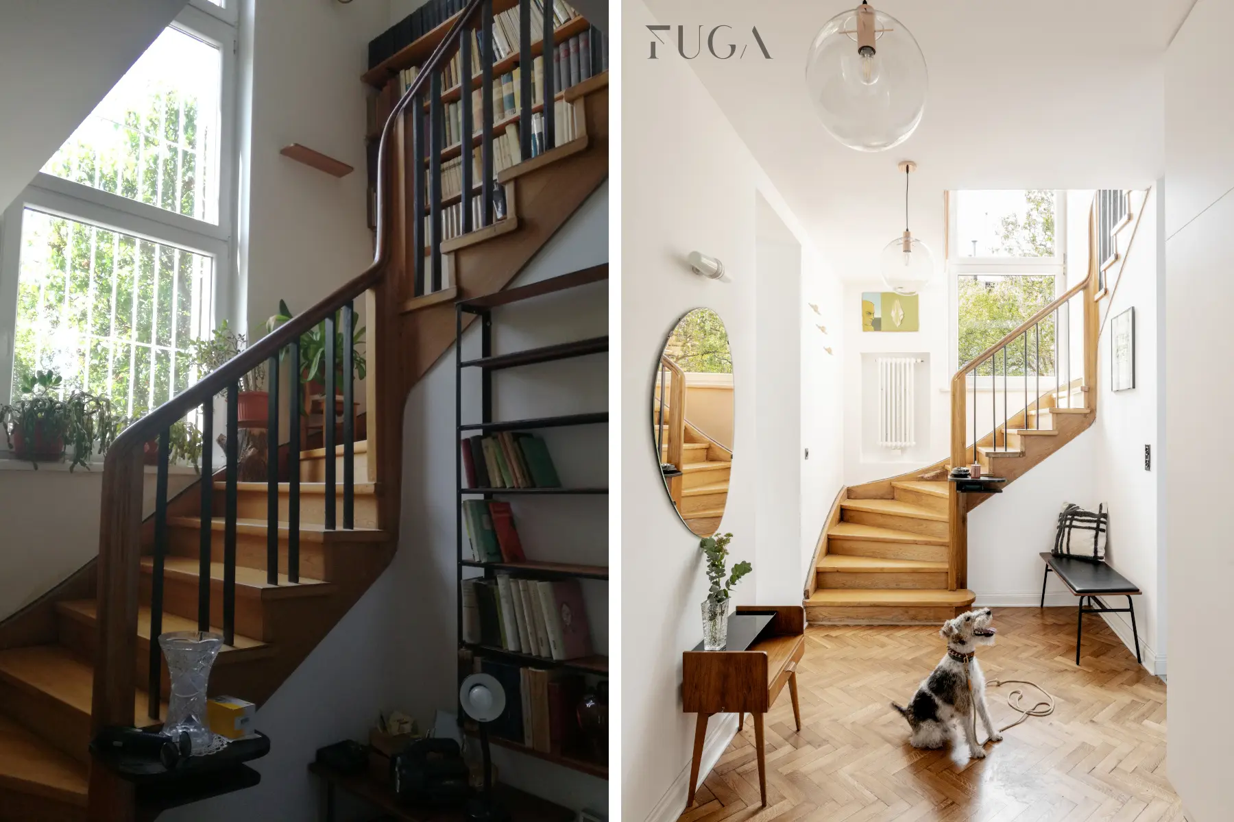 Klatka schodowa wymagała jedynie odrestaurowania