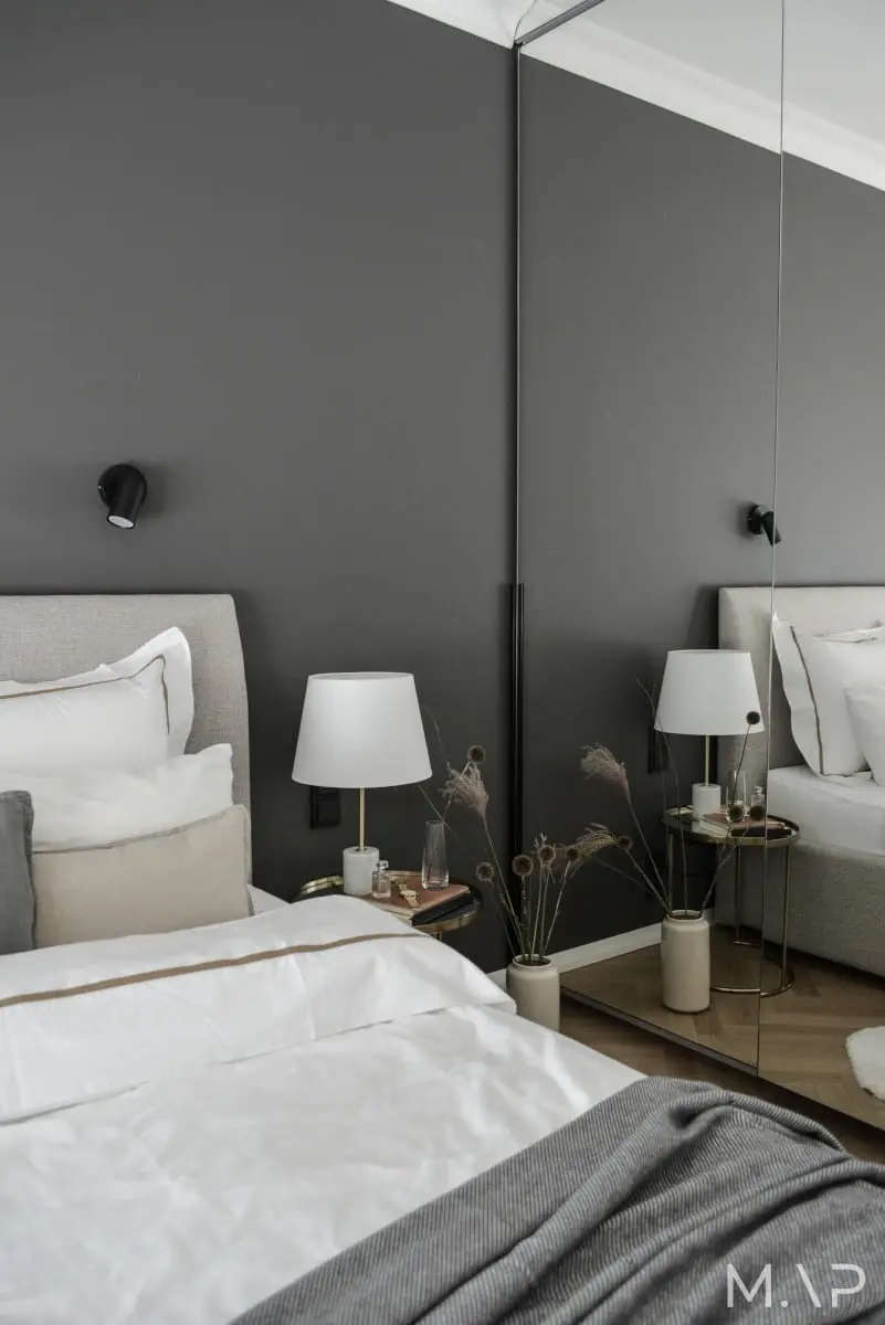 Mała sypialnia | proj. MAP Studio Monika Adamczyk - Popiel