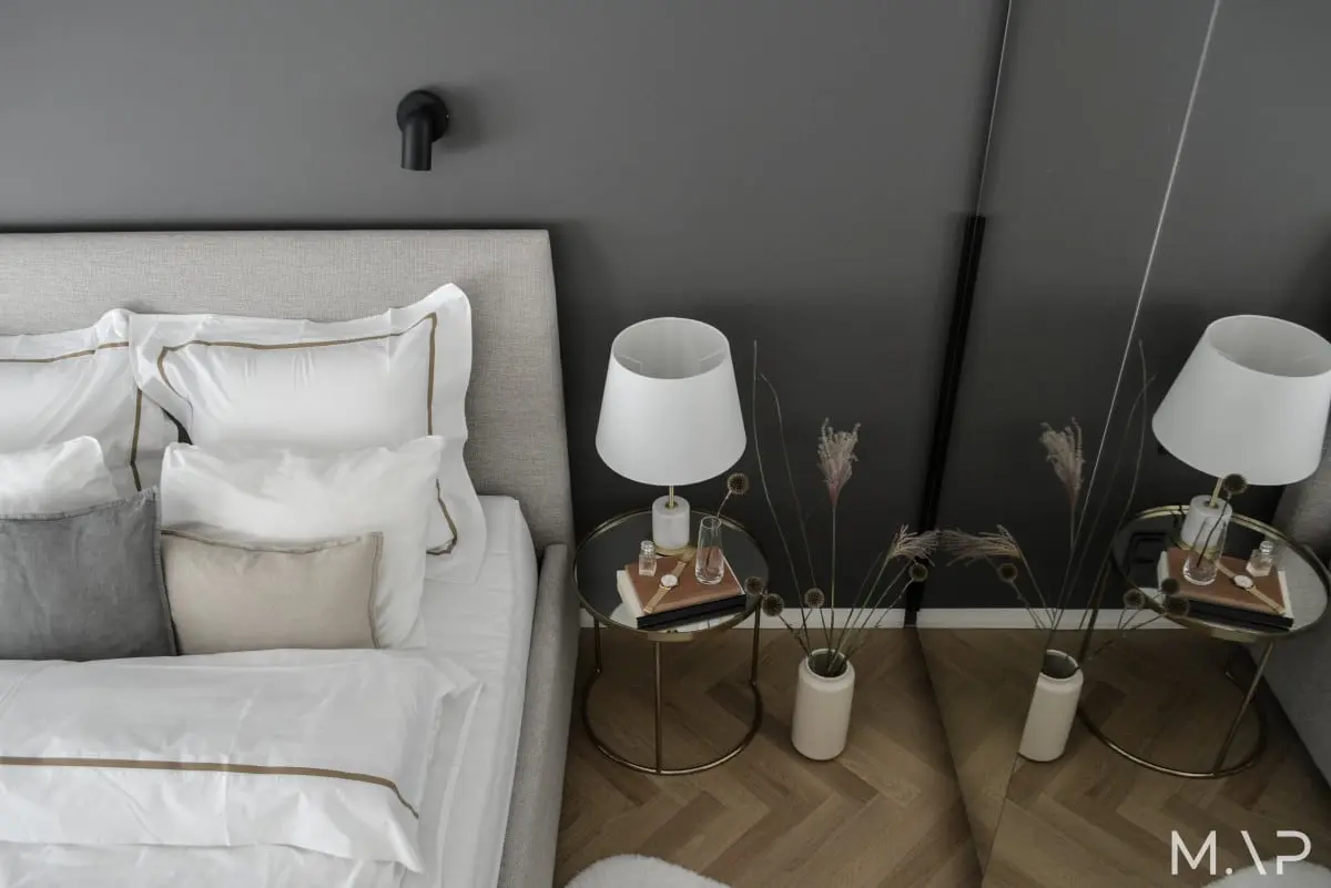 Mała sypialnia | proj. MAP Studio Monika Adamczyk - Popiel