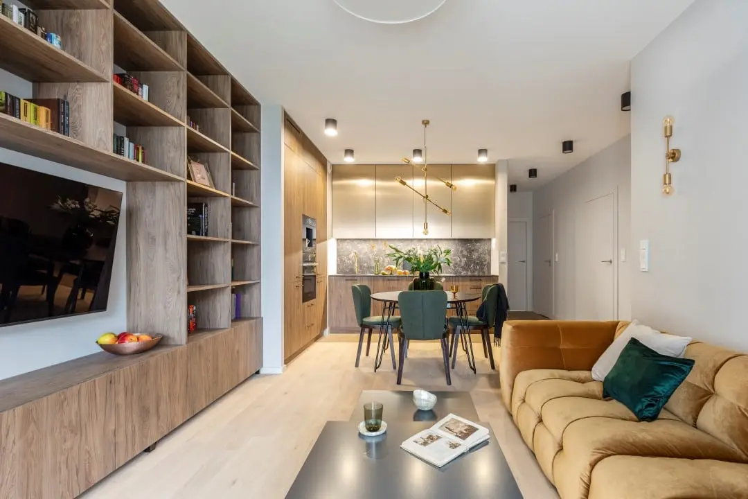 Salon z aneksem kuchennym | proj. Pomysłownia