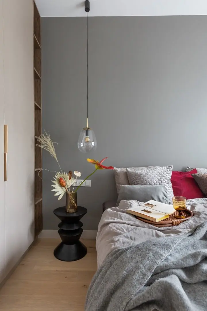 Szara sypialnia | proj. Pomysłownia