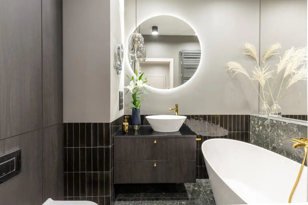 Łazienka z lastryko na podłodze | proj. Pomysłownia