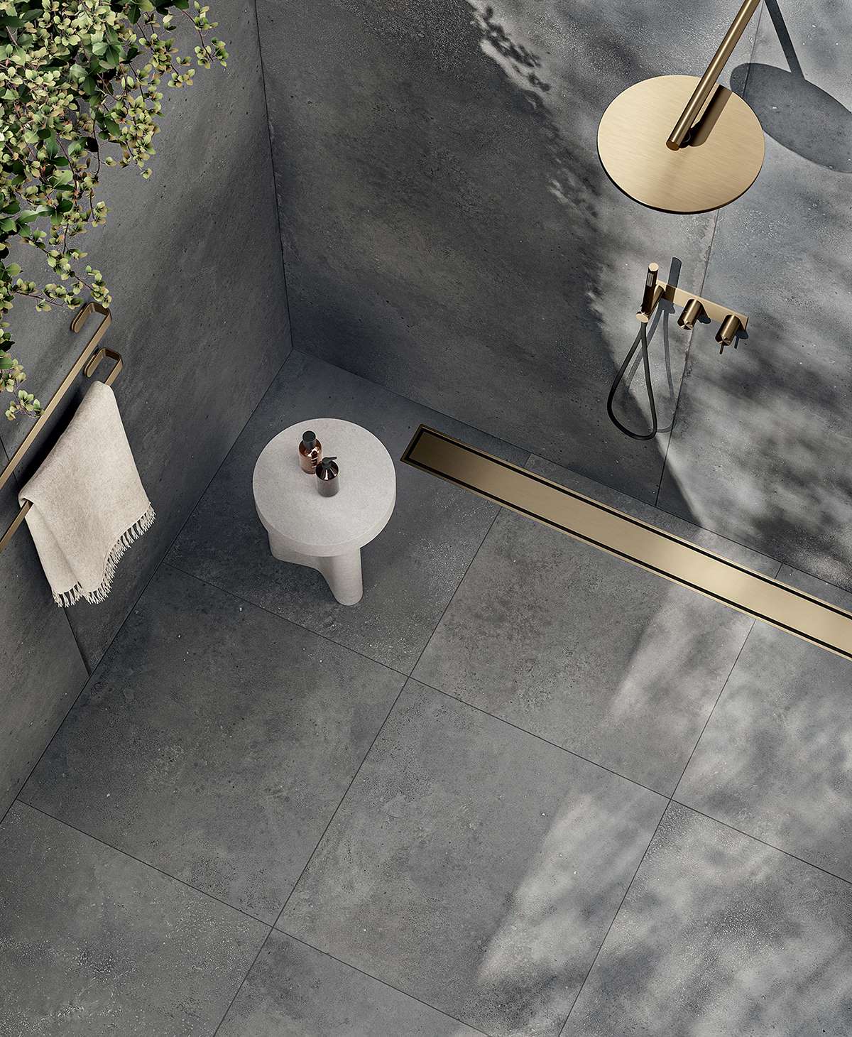 Szare płytki wielkoformatowe Fondovalle