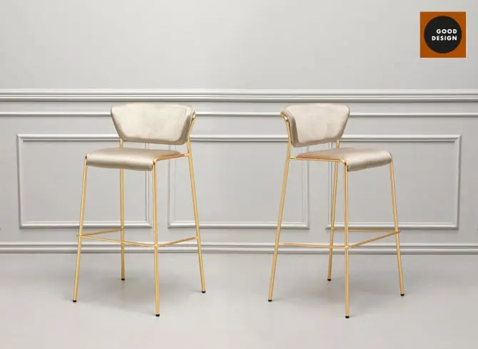 Krzesła barowe LISA - wersja tapicerowana.