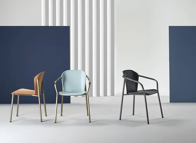 Seria krzeseł FINN metal wood.