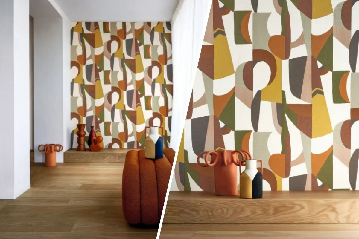 Casamance L’atelier Tapeta Assemblage Blanc/multico | Tapety Casamance są dostępne w showroomach z Grupy Internity Home