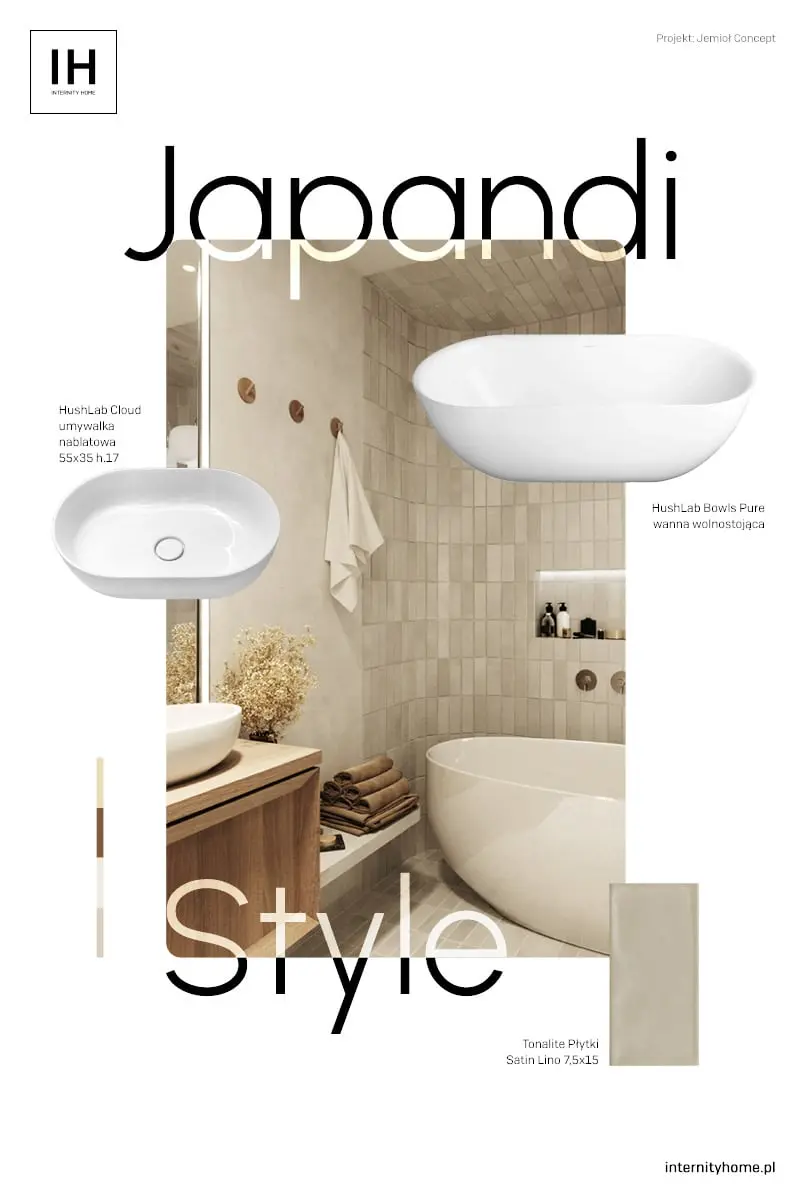 łazienka w stylu japandi