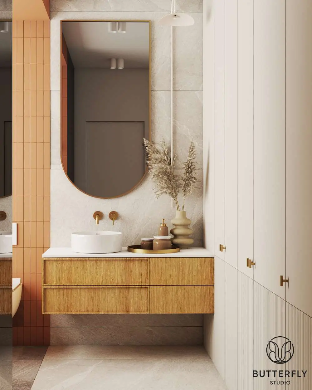 Łazienka w stylu japandi