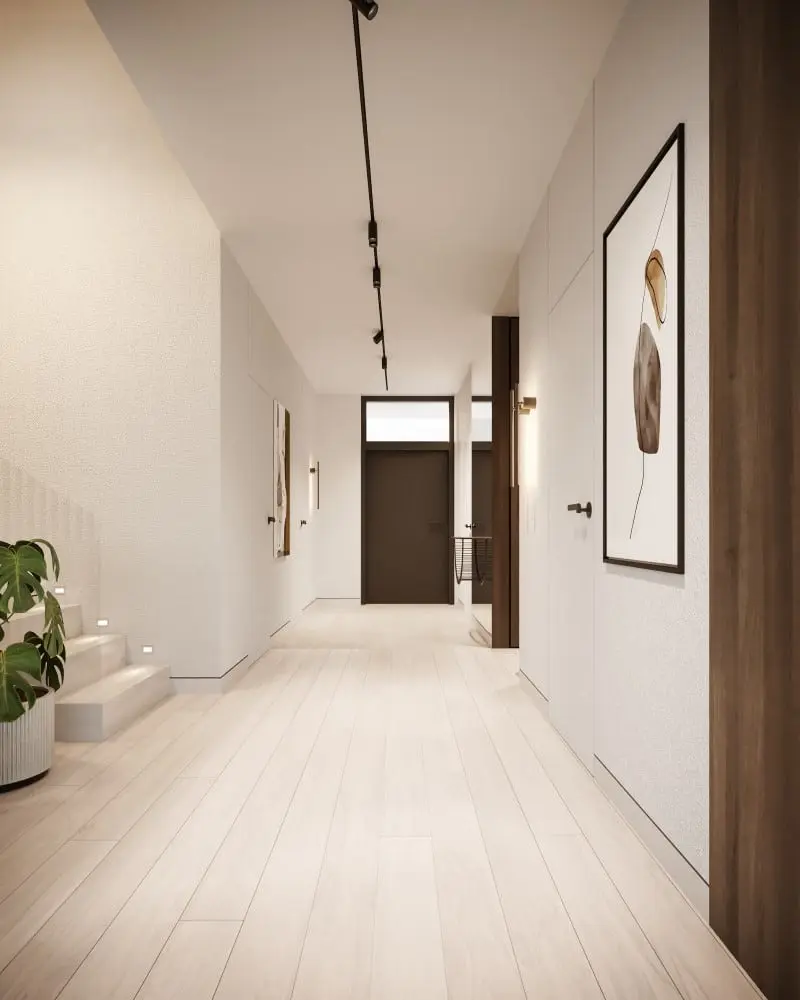 Aranżacja przedpokoju w jasnych kolorach