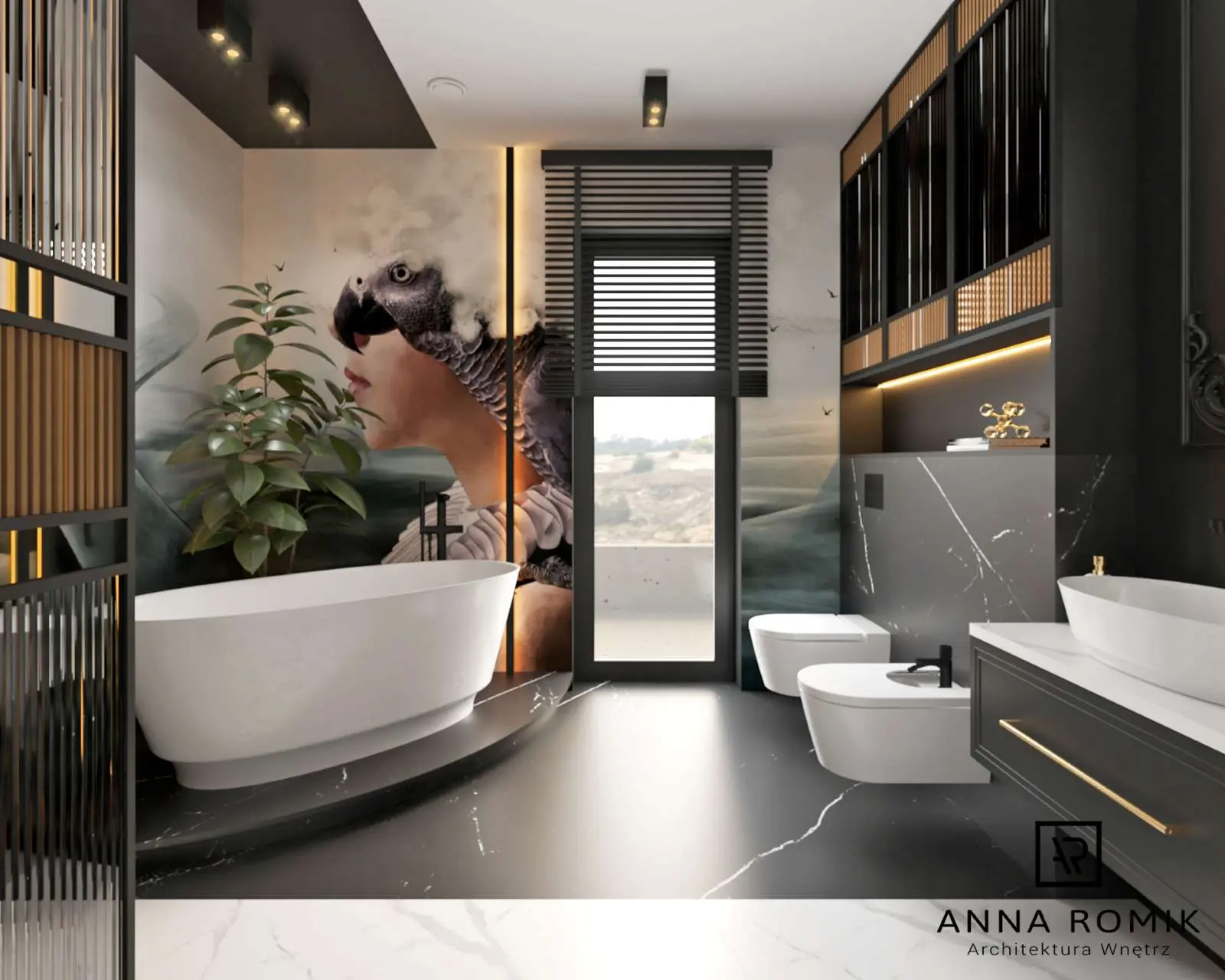 Łazienka z wanną | Projekt Anna Romik