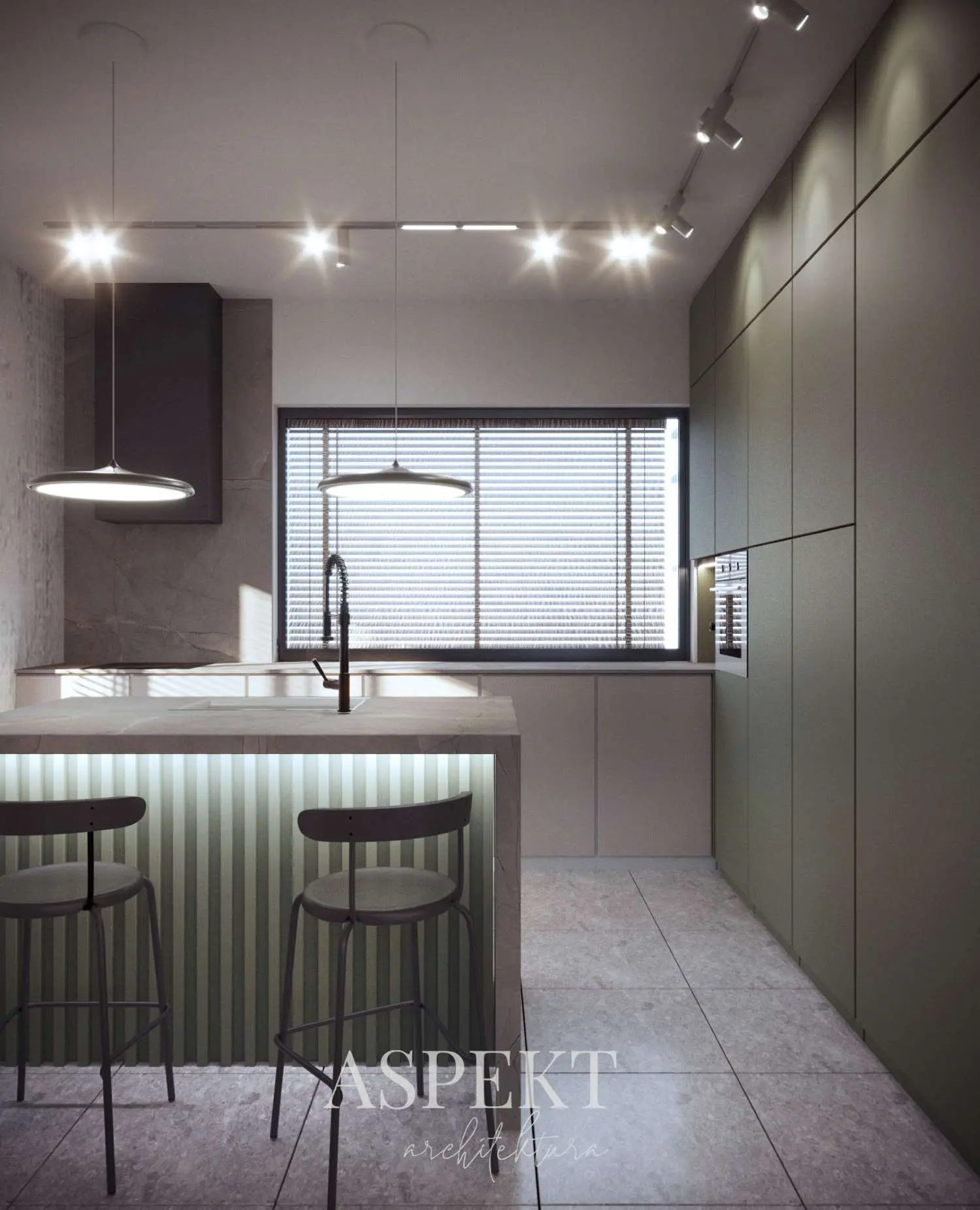 Aspekt oliwkowa kuchnia 