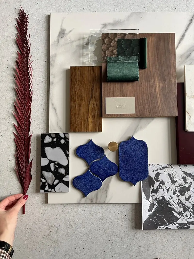 Moodboard stworzony przez pracownię Grupa Nono