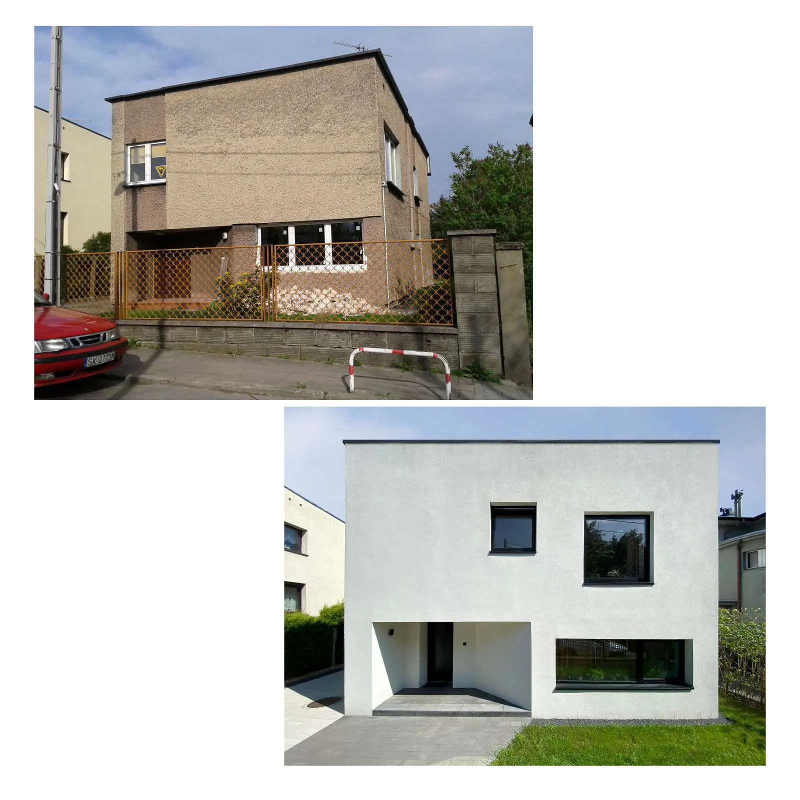 Przebudowa domu jednorodzinnego z lat 70. Zlokalizowana w Katowicach.