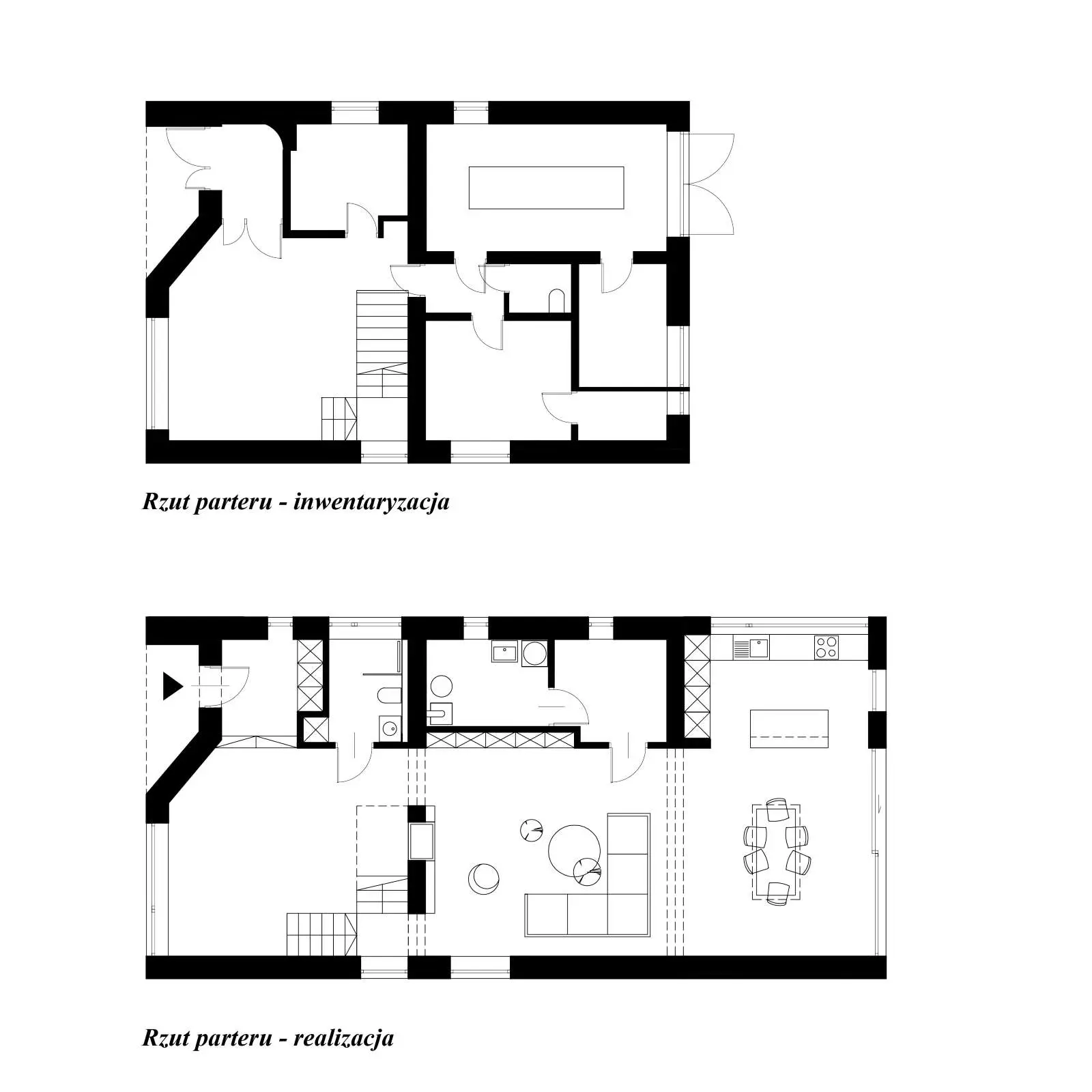 Przebudowa domu jednorodzinnego z lat 70. Zlokalizowana w Katowicach.