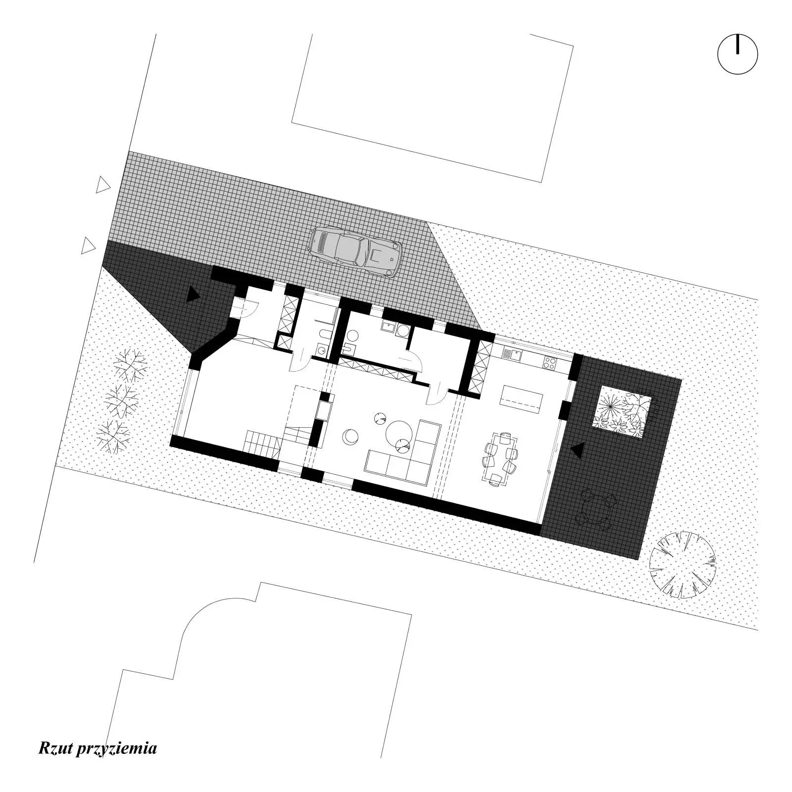 Przebudowa domu jednorodzinnego z lat 70. Zlokalizowana w Katowicach.