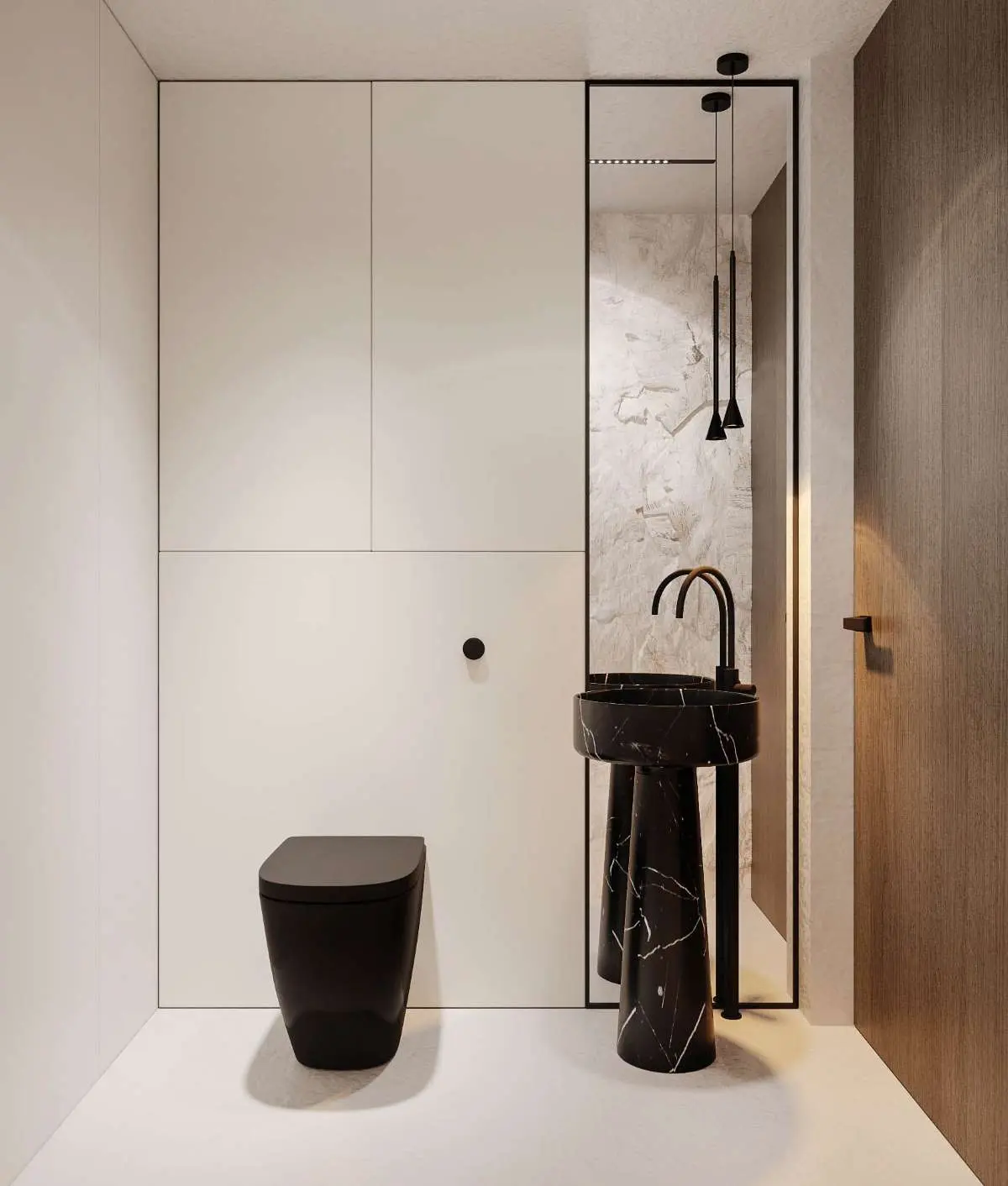 Łazienka gościnna Proj: Modeko.Studio