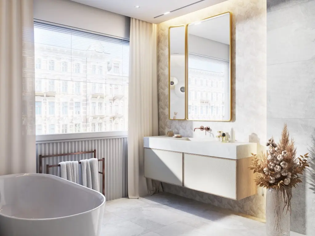 Projekt łazienki w mieszkaniu w kamienicy