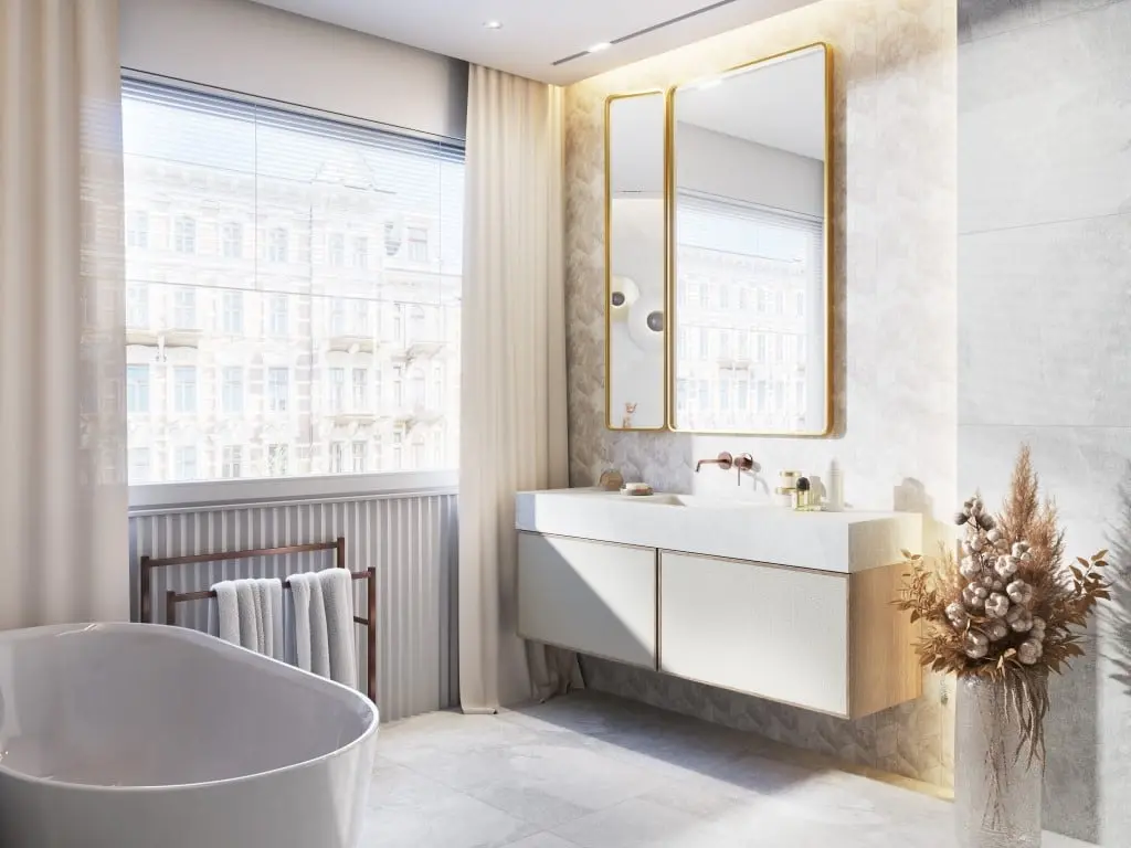 Projekt łazienki w mieszkaniu w kamienicy