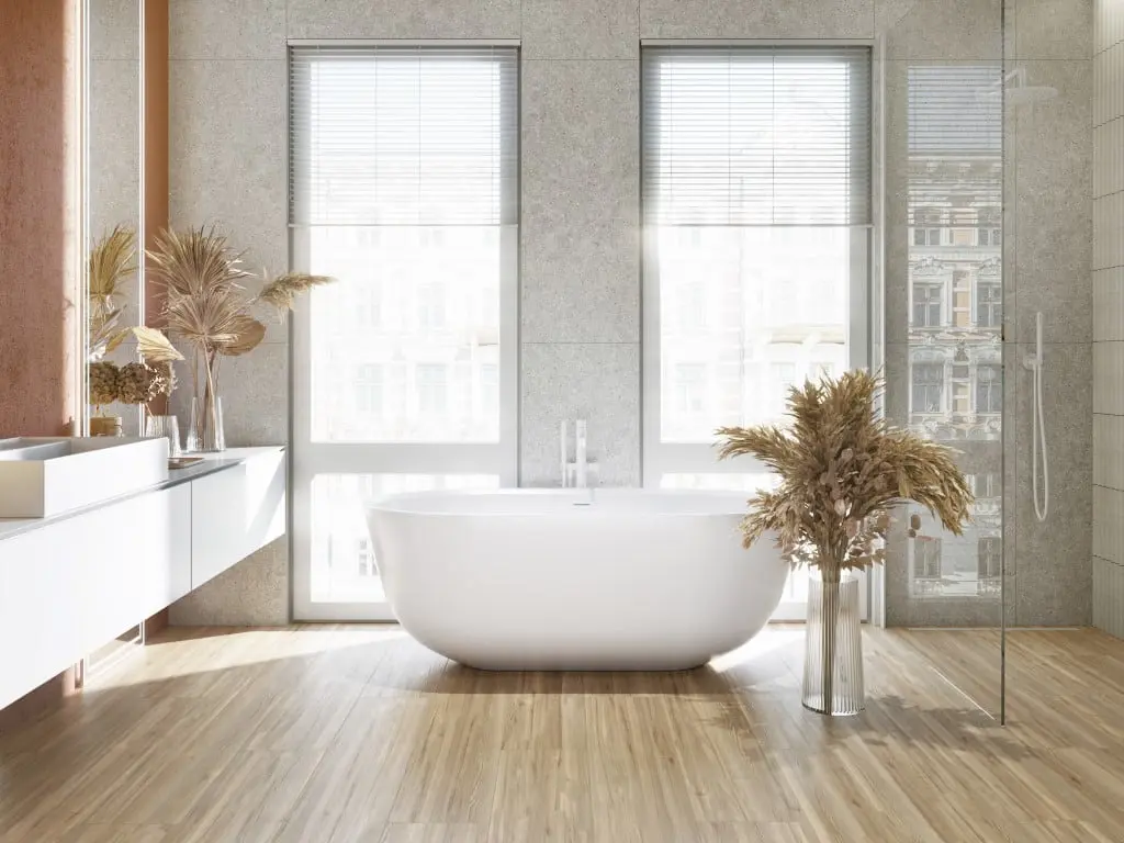 Projekt łazienki z wanną wolnostojącą