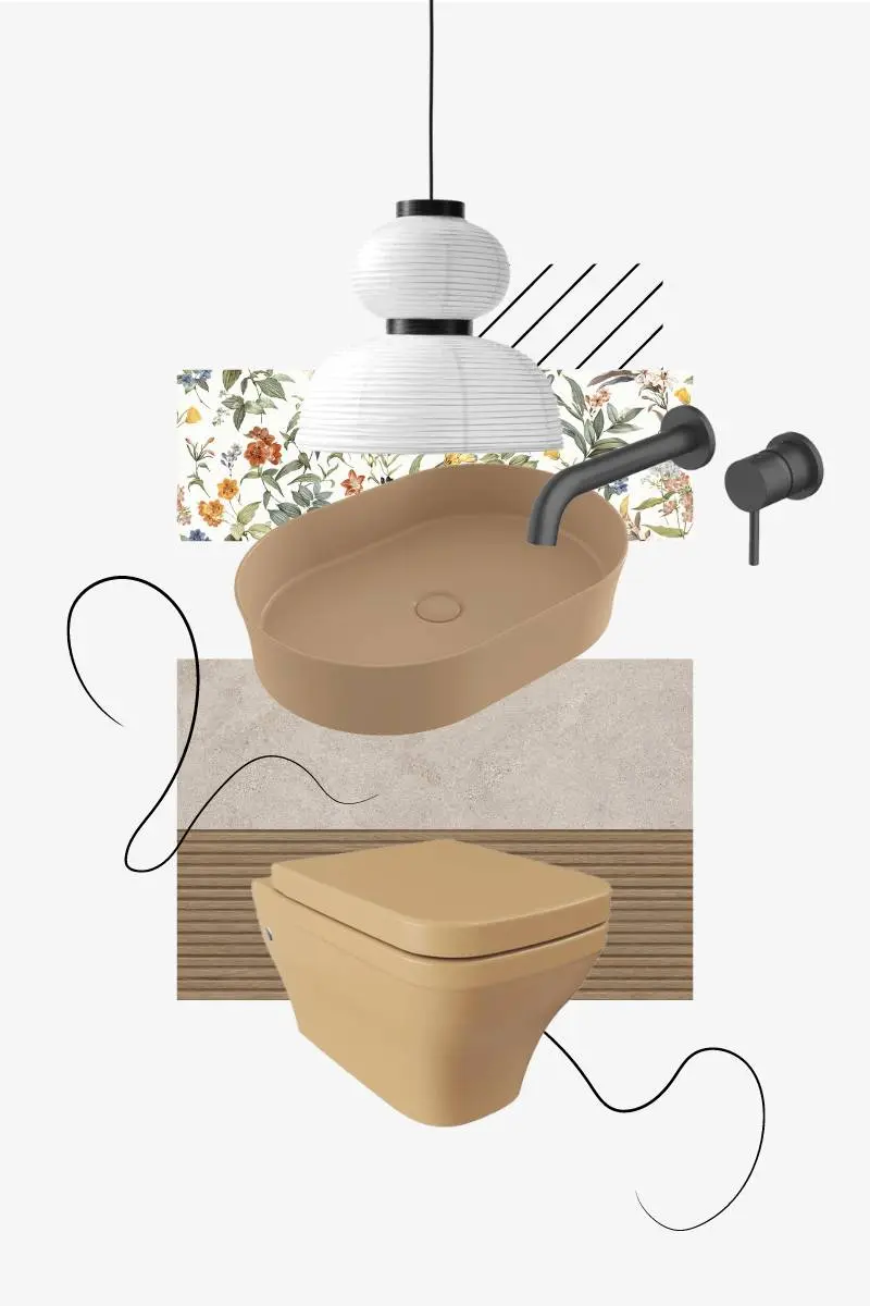 łazienka w stylu japandi