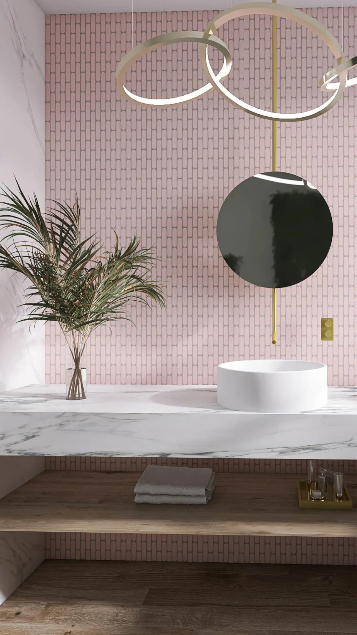 Różowe płytki Raw Decor