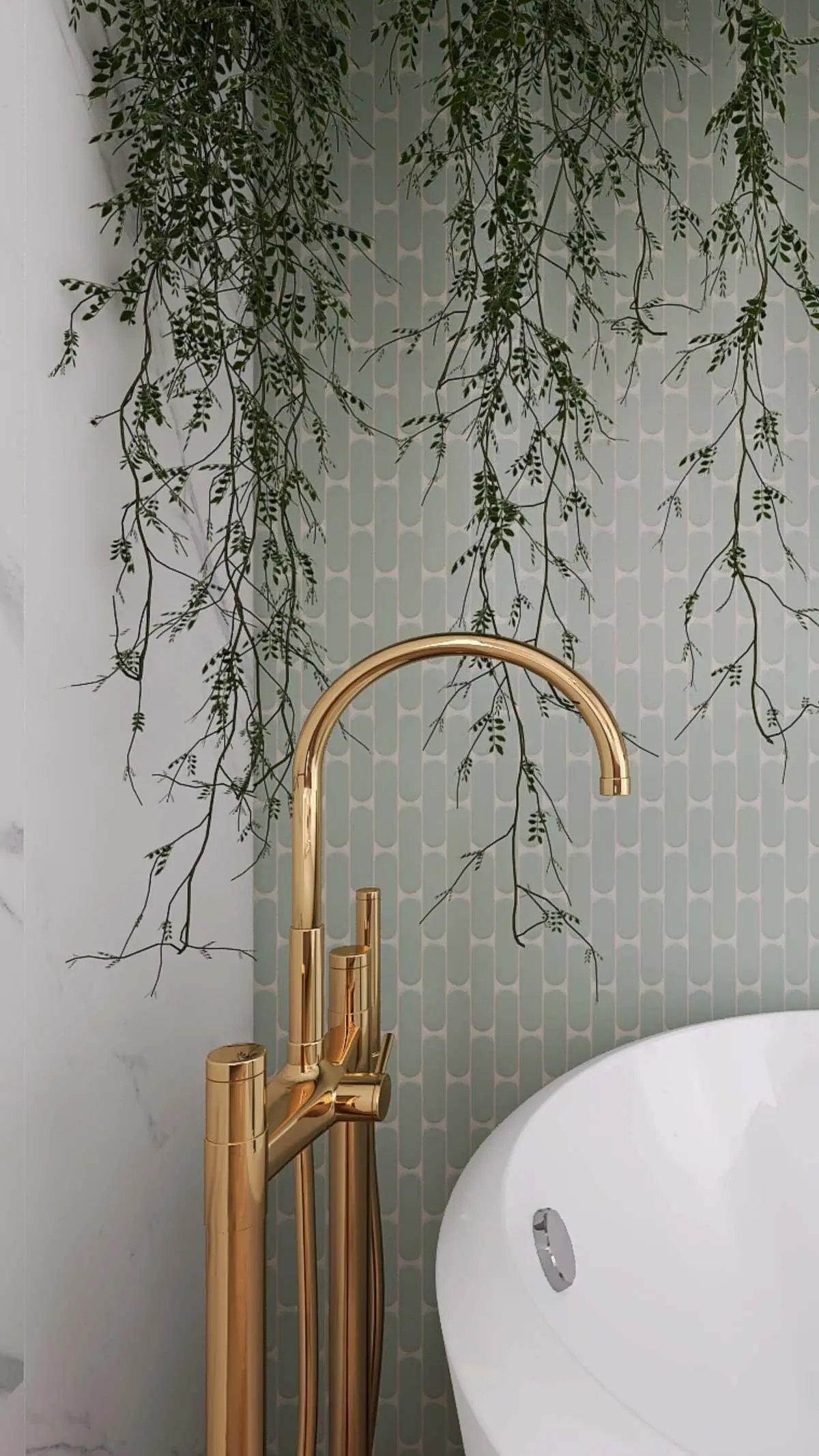 Szałwiowe płytki Raw Decor Eclair