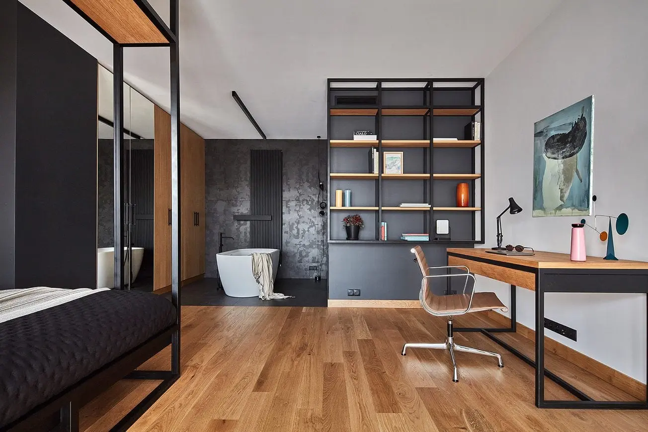 Kawalerka w klimacie loft | Design: Roland Stańczyk