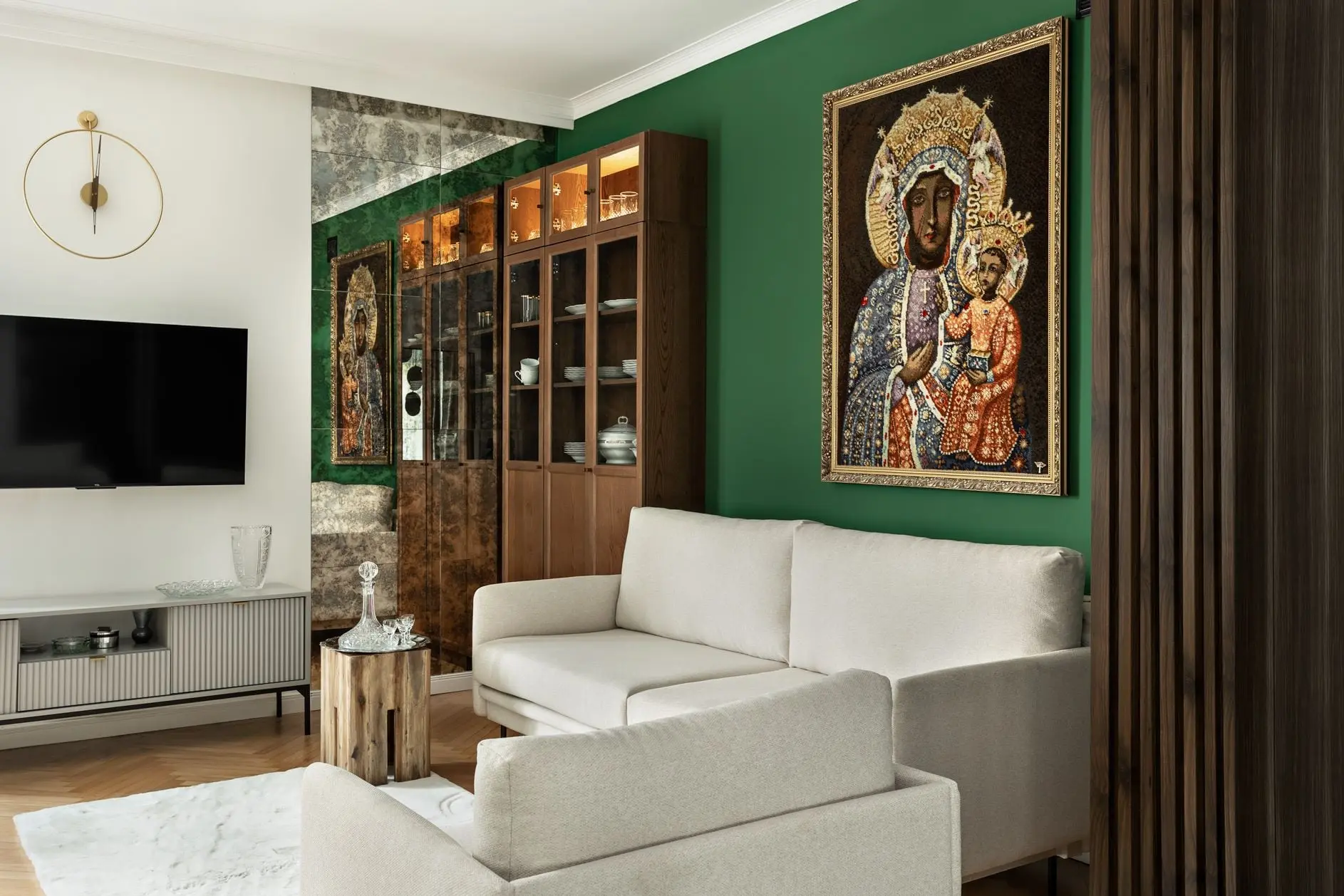 32 metrowe mieszkanie z nutą luksusu | Design: Polański Studio Design: Polański Studio Foto: @dekorialove