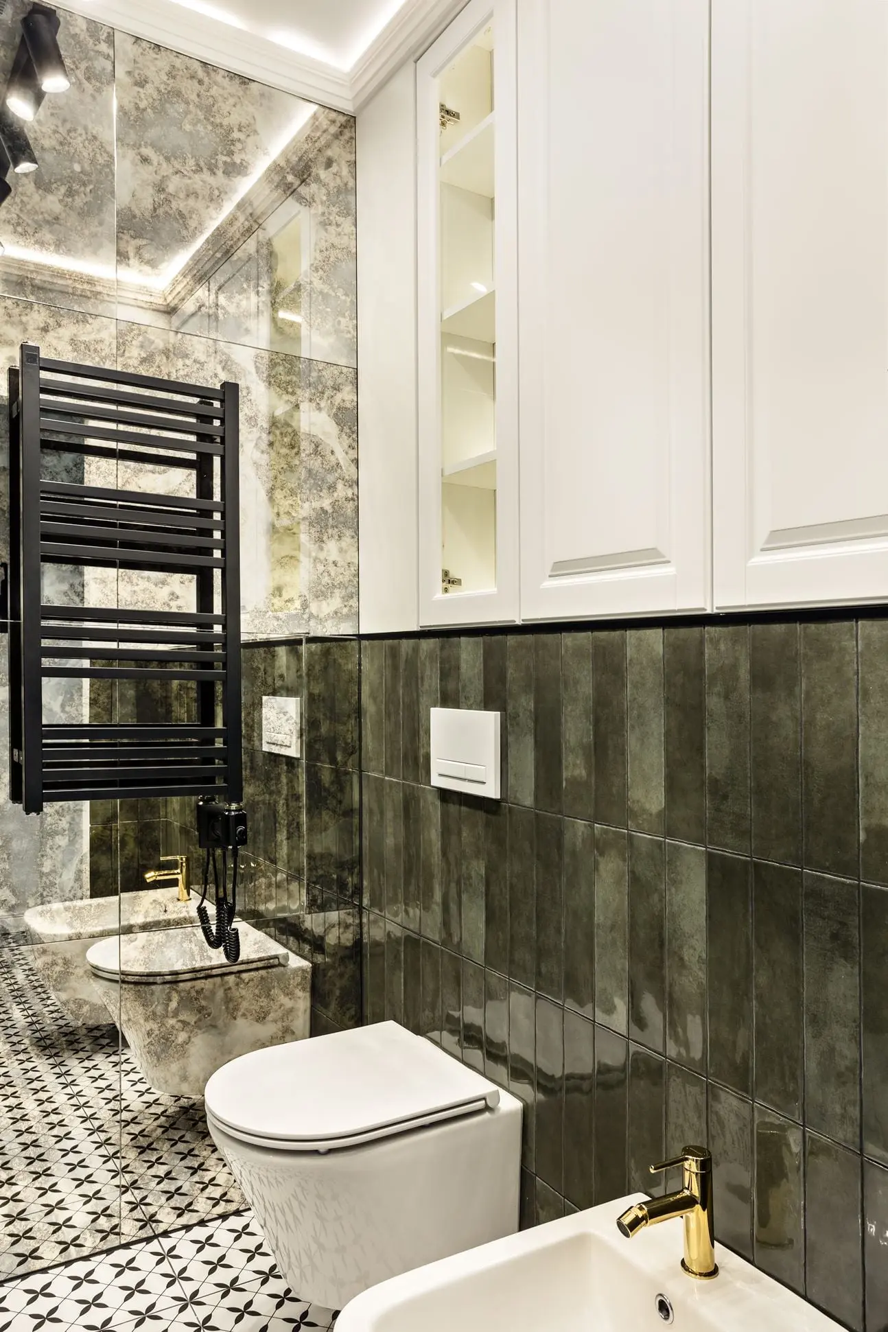 32 metrowe mieszkanie z nutą luksusu | Design: Polański Studio Design: Polański Studio Foto: @dekorialove